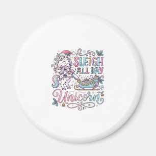 Aimant Licorne Traîneau Toute La Journée Licorne Adorable