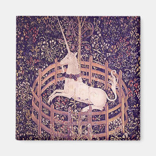 Aimant Licorne vintage en tapisserie de captivité