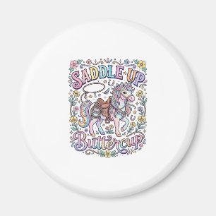 Aimant Licou de licorne papillon coloré fond blanc