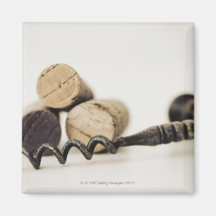 Aimant Lièges de vin avec le tire-bouchon