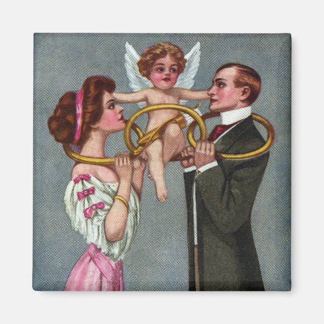 Aimant Liens cupides Couple avec chaîne (Devant)