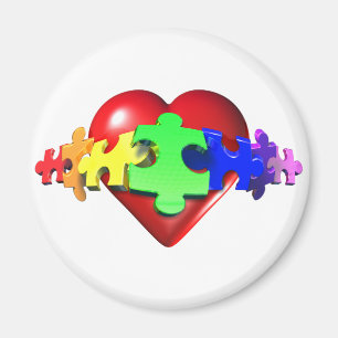 Aimant Liens de puzzle de coeur