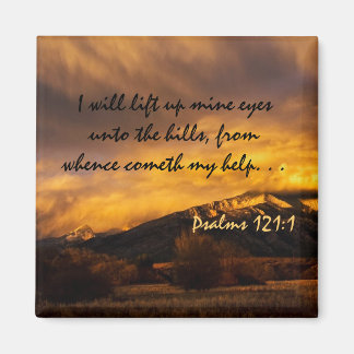 Aimant Lift Up Mine Yeux Bible Verset