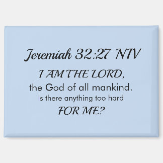Aimant Light Blue Inspirational Bible Verse Power of God