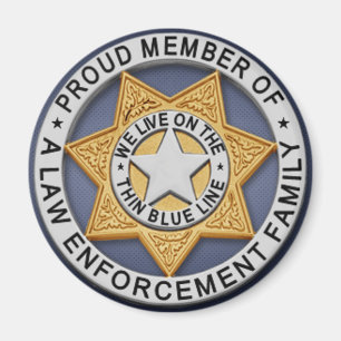 Aimant Ligne bleue mince