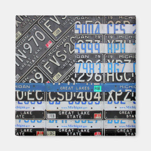 Aimant Ligne bleue mince Drapeau du Michigan par design T
