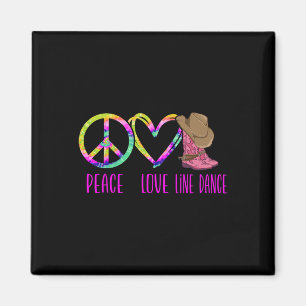 Aimant Ligne Danse Danse Enseignant Tie Dye Peace Love Li