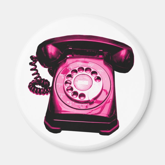 Aimant Ligne d'assistance téléphonique rouge (Devant)