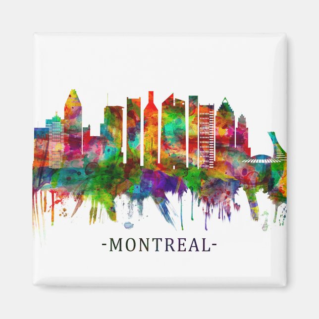 Aimant Ligne d'atterrissage de Montréal Canada (Devant)