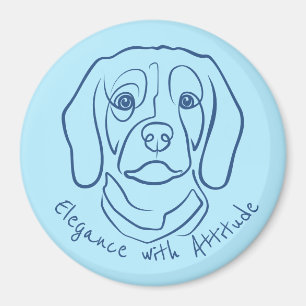 Aimant Ligne de Beagle, Élégance avec Attitude