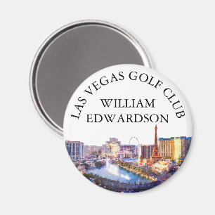 Aimant Ligne d'horizon de Las Vegas Nom de golf personnal