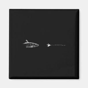 Aimant Ligne graphique de pêche à la mouche - Poisson