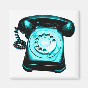 Aimant Ligne téléphonique Cyan