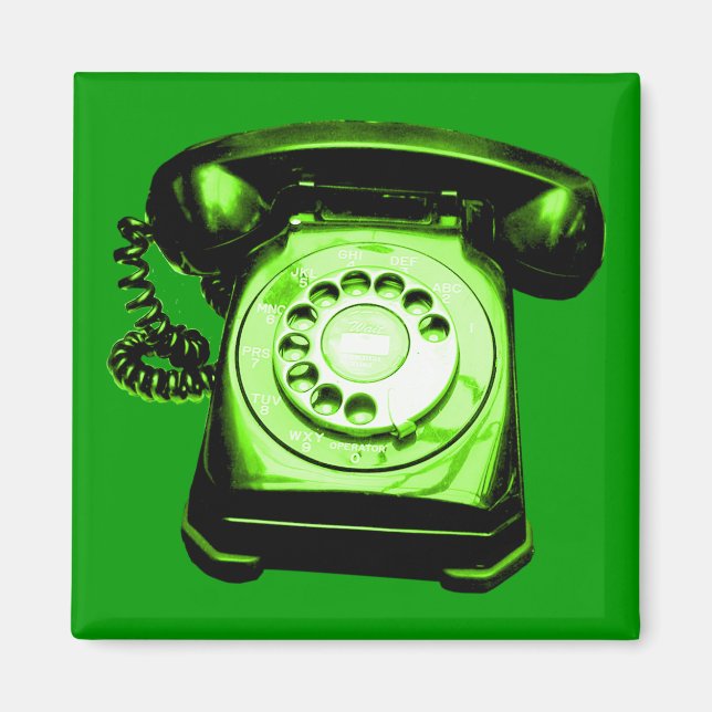 Aimant Ligne téléphonique verte (Devant)