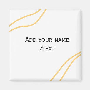 Aimant lignes de texte de nom de bordure espagnole jaune
