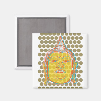 Aimant Lignes d'impression décalées de la tête de Bouddha