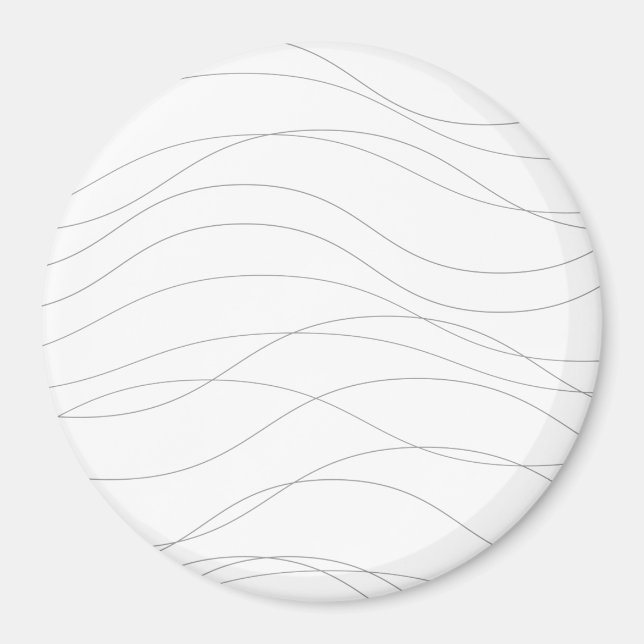 Aimant Lignes graphiques ondulées modernes, simples, chic (Devant)