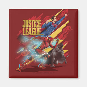 Aimant Ligue de Justice   Badge Superman, Flash et Batman