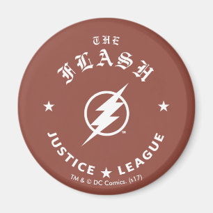 Aimant Ligue de Justice L'Emblème Flash Retro Lightning