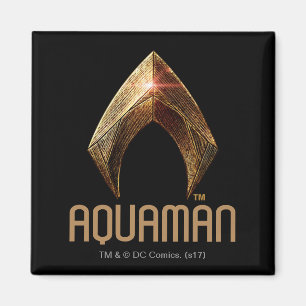 Aimant Ligue de Justice   Symbole d'aquaman métallique