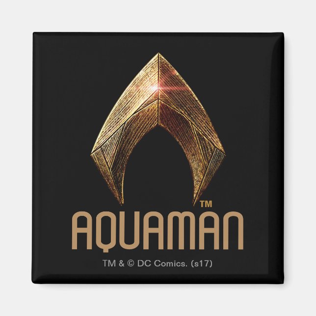 Aimant Ligue de Justice | Symbole d'aquaman métallique (Devant)