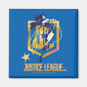 Aimant Ligue de Justice   Wonder Woman JL Logo Pop Art