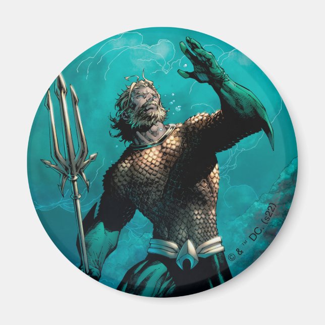 Aimant Ligue Justice #10 Aquaman Noyé Variant de Terre (Devant)