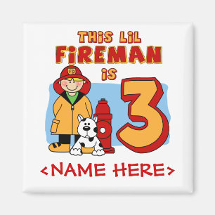 Aimant Lil Fireman 3e anniversaire