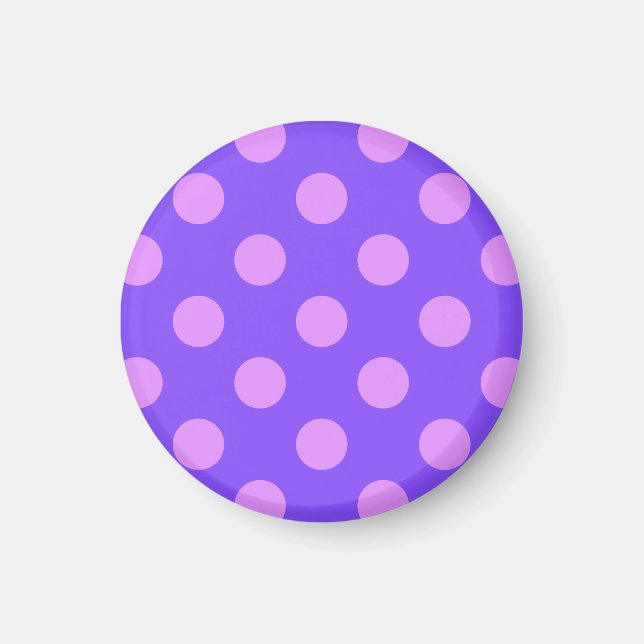 Aimant Lilac polka dots on periwinkle (Devant)