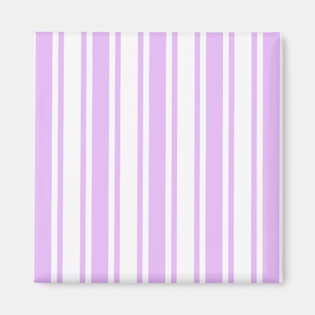 Aimant Lilac violet et blanc bonbons rayures (Devant)