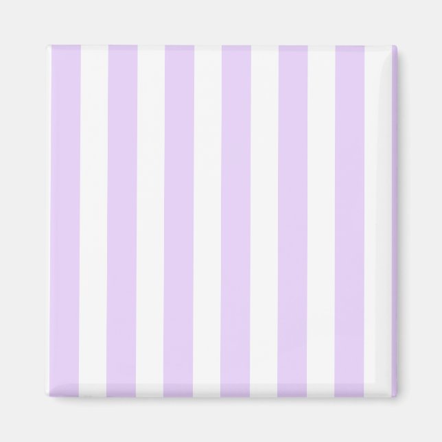 Aimant Lilac violet et blanc bonbons rayures (Devant)