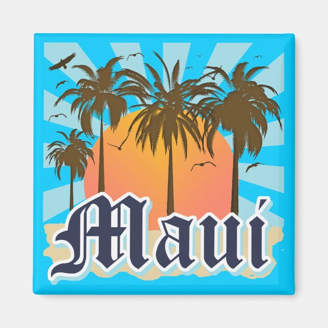 Aimant L'île de Maui Hawaii Souvenir (Devant)