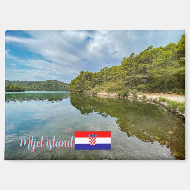 Aimant L'île de Mljet en Croatie, voyage (Recto)
