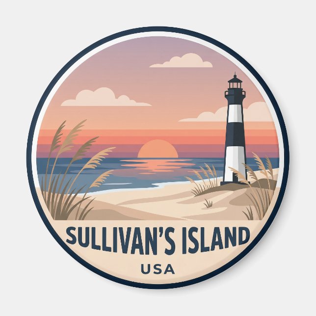Aimant L'île de Sullivan aux États-Unis (Devant)