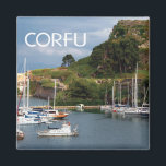 Aimant L'île grecque de Corfou Photo<br><div class="desc">Photo de bateaux sur l'île grecque de Corfou</div>