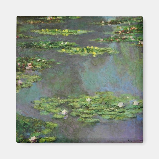 Aimant Lillies d'eau vintages (Devant)