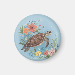 Aimant L'illustration d'une tortue de mer