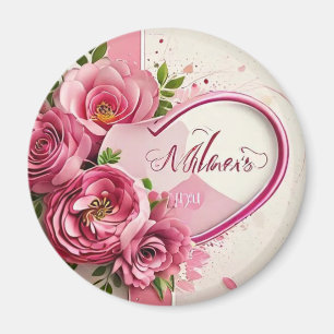 Aimant L'image montre une douche nuptiale bleue vibrante