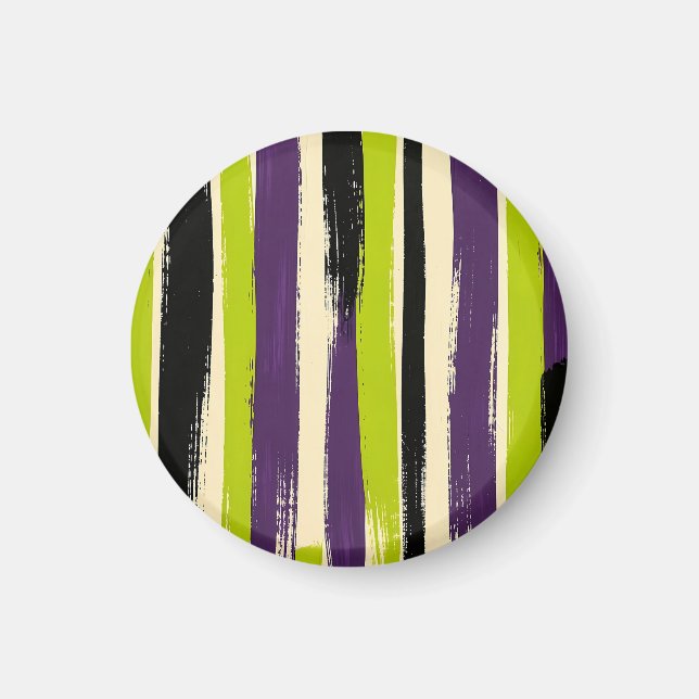 Aimant Lime Vert Violet Noir Gras Pinceau Vertical  (Devant)