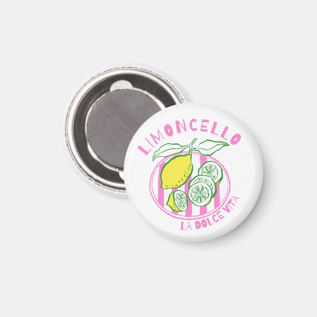Aimant Limoncello féminin – La Dolce Vita Rose (Recto/Verso)