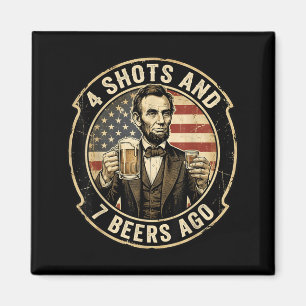 Aimant Lincoln 4 Shots et 7 Bières Ago Boire Soirée