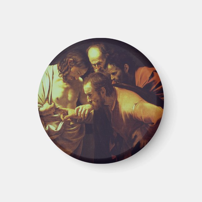 Aimant L'Incrédulité de saint Thomas par Le Caravage (Devant)