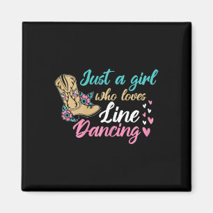 Aimant Line Dancing Western Juste Une Fille Qui Aime Line