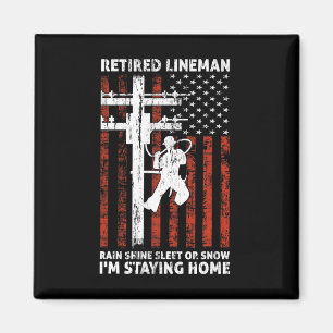 Aimant Lineman Retraite 4 juillet drôle Novelty Man W
