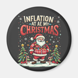 Aimant L'inflation a mangé mon Noël drôle Père Noël Econo