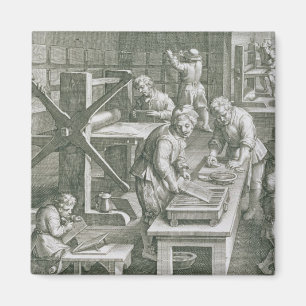 Aimant L'invention de la gravure de cuivre, plaquent 20
