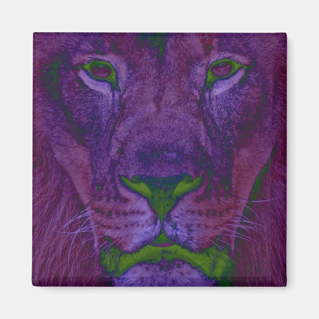 Aimant Lion Abstrait (Devant)