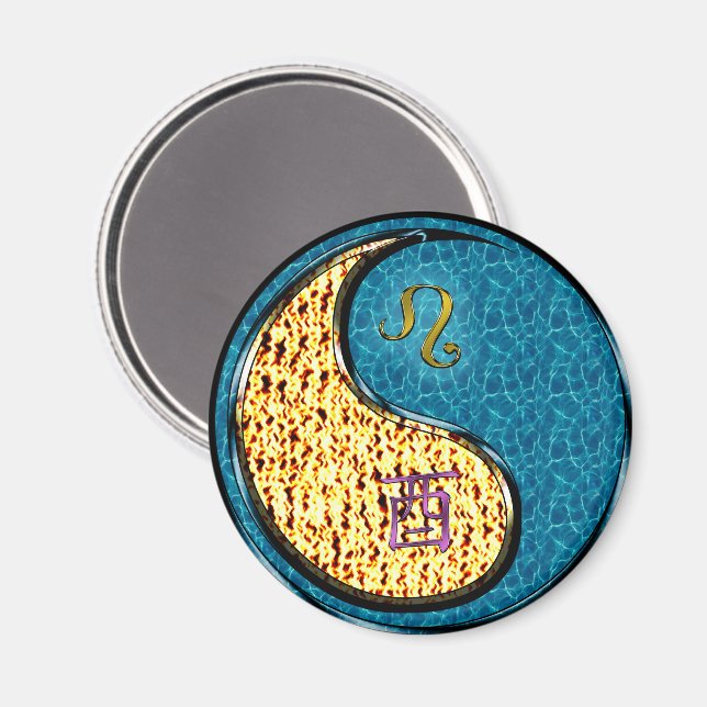 Aimant Lion & Coq d'Eau (Recto/Verso)