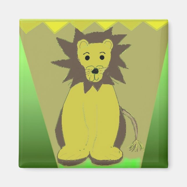 Aimant Lion de la Jungle (Devant)