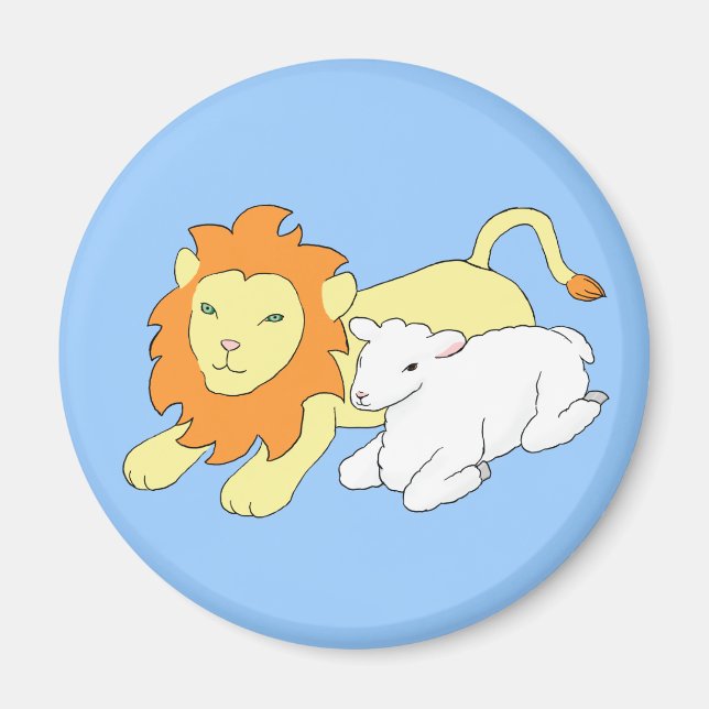 Aimant Lion et agneau (Devant)